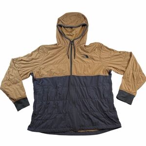 The North Face Men’s Mountain Sweatshirt Fill Zip Jacket Tan/Navy Size XXL